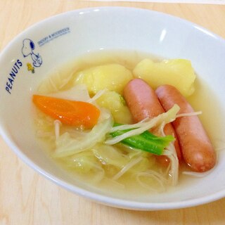 野菜とウインナーのスープ